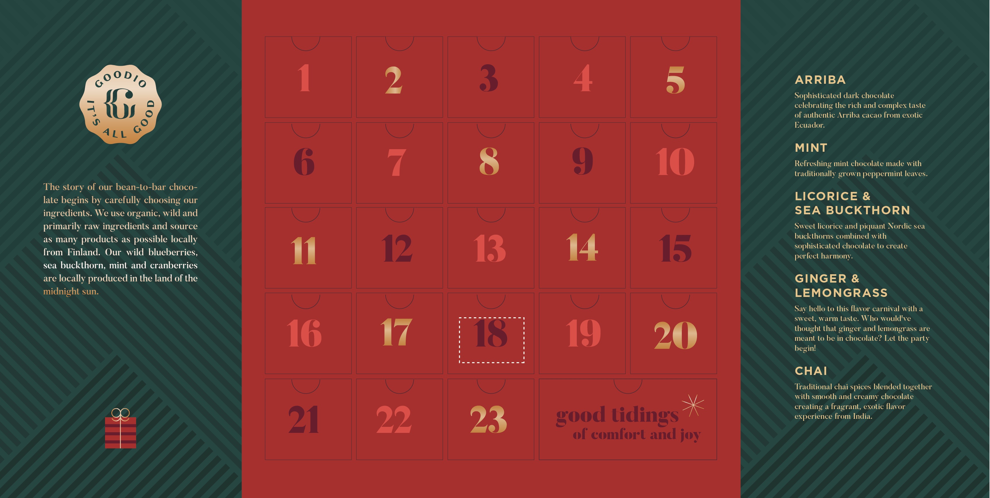 Goodio advent calendar countdown to christmas