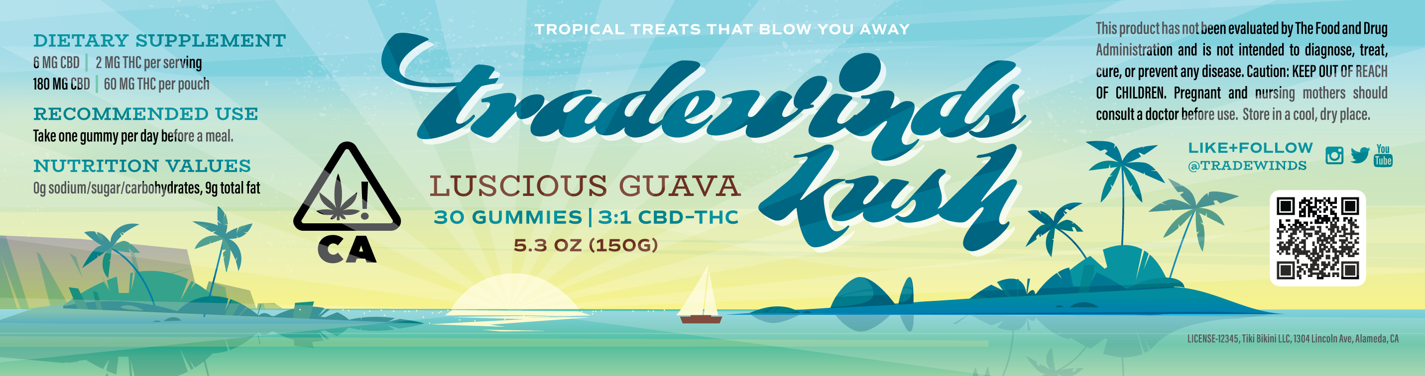 Coastal tropical cannabis edibles brand