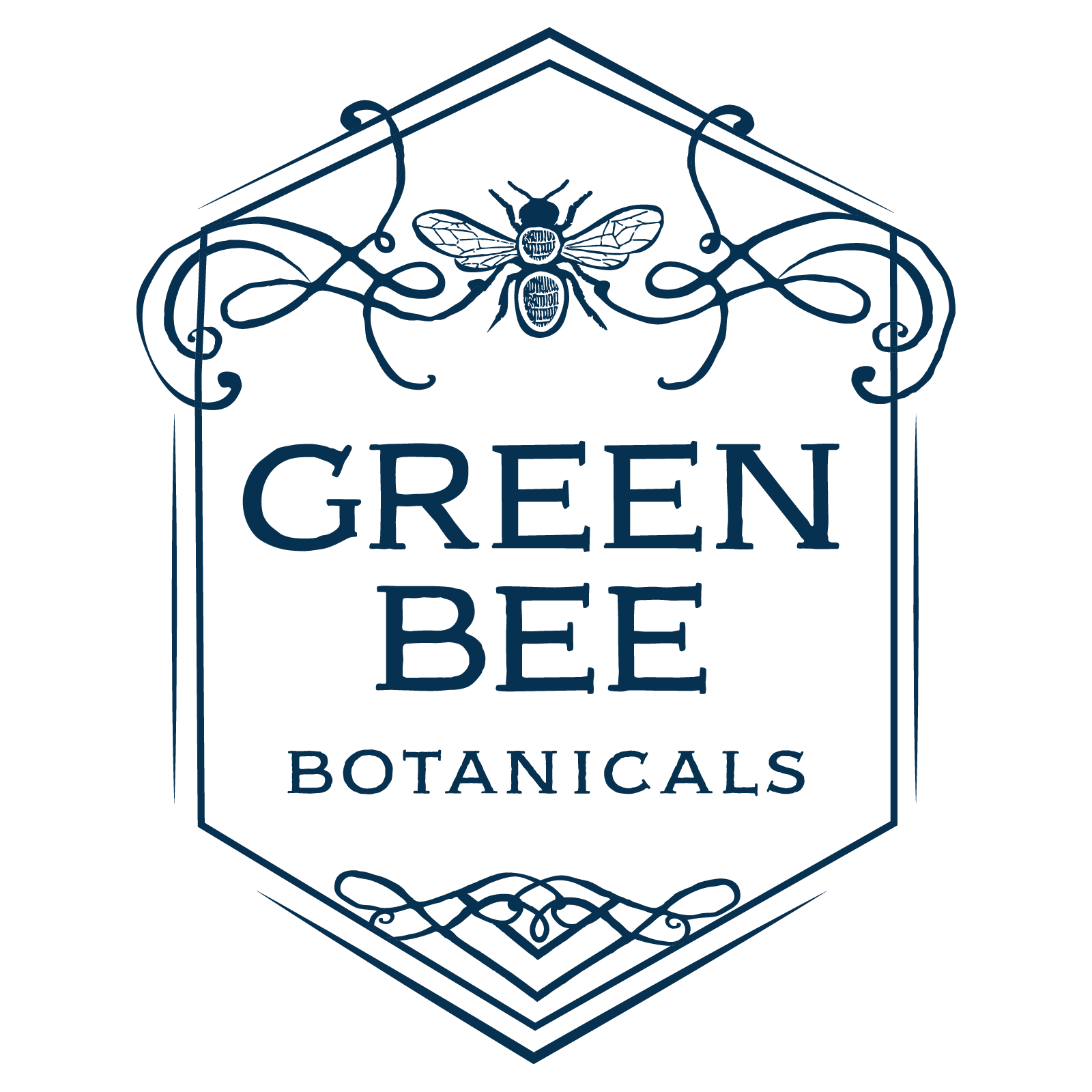 Green Bee Botanicals cannabis logo branding