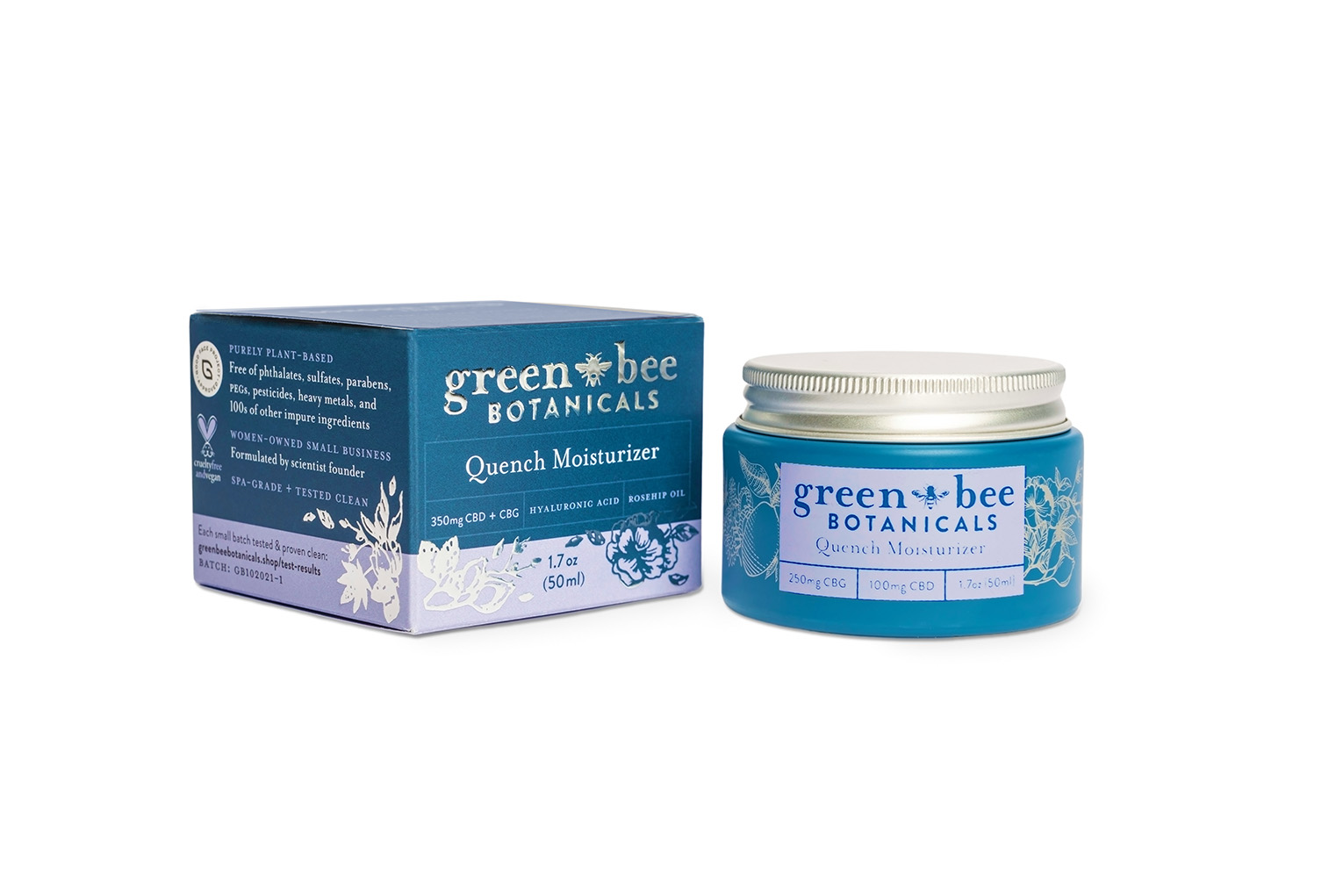 Quench-with-box-edited Quench Moisturizer with CBG