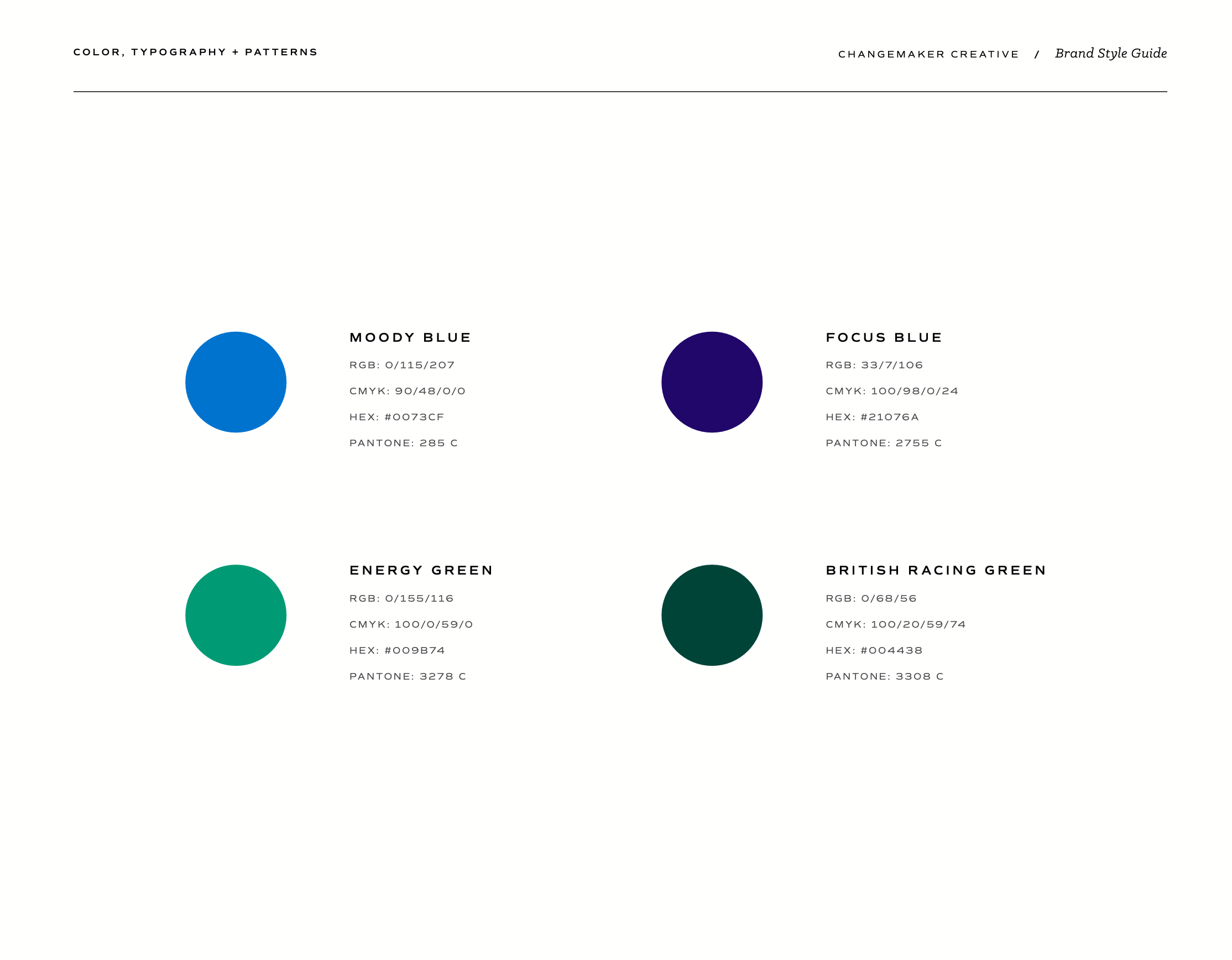 color palette branding masculine