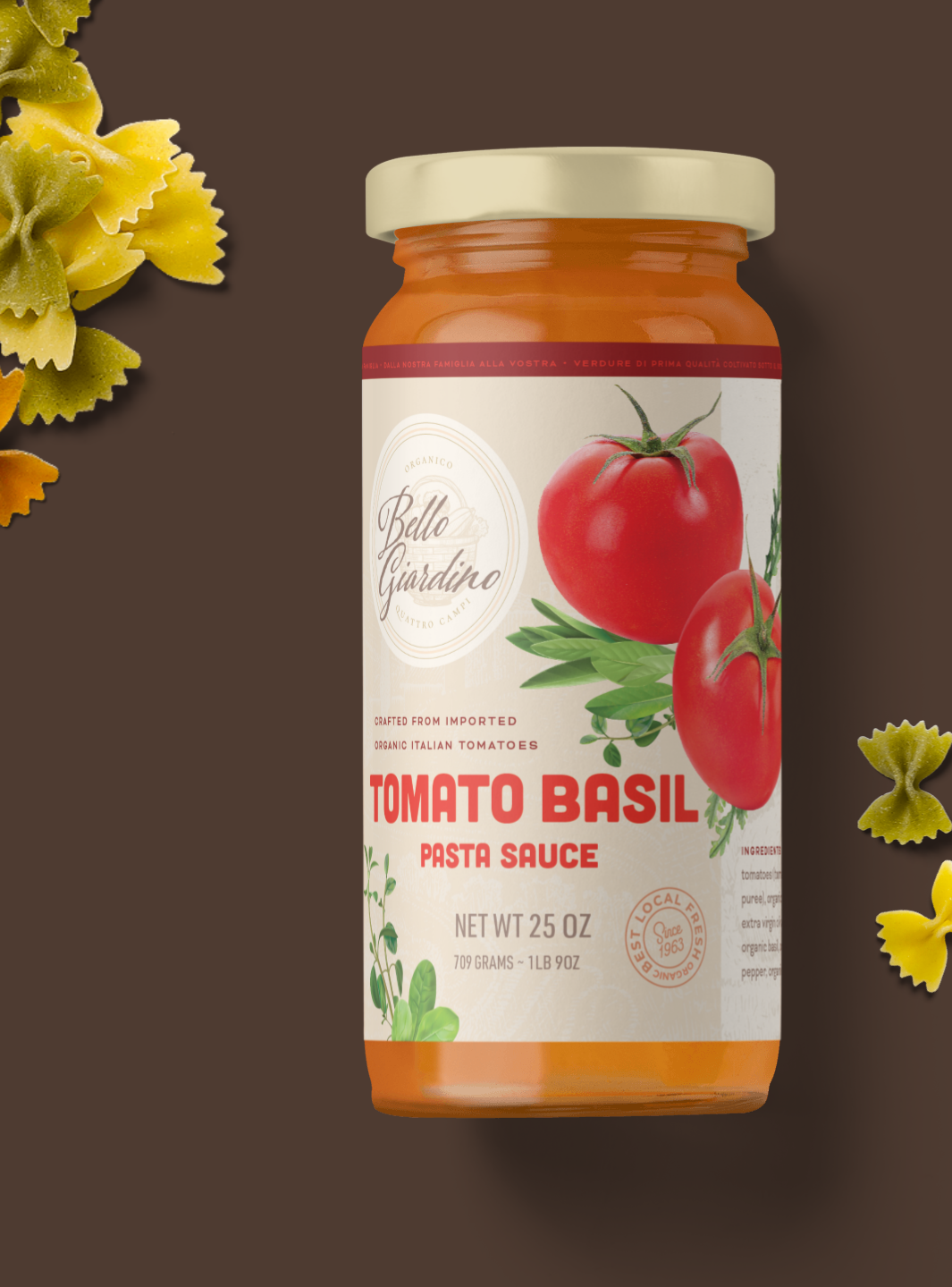 Custom design graphic design food packaging Pasta sauce label design