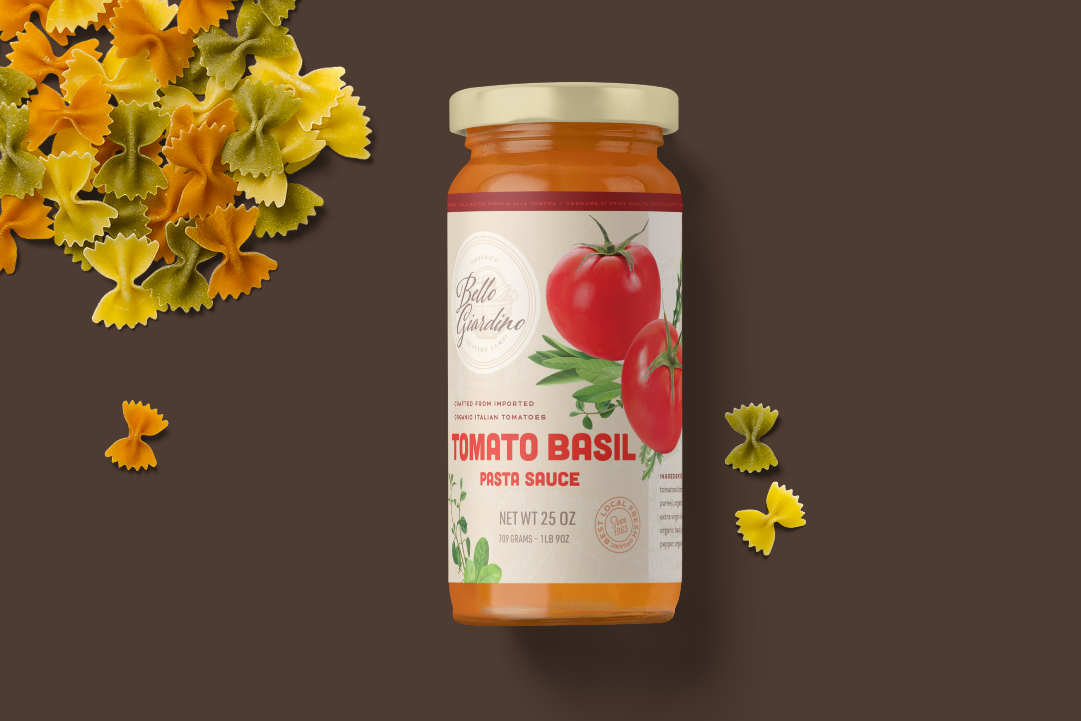 Tomato food label sticker design pasta sauce jar tomato