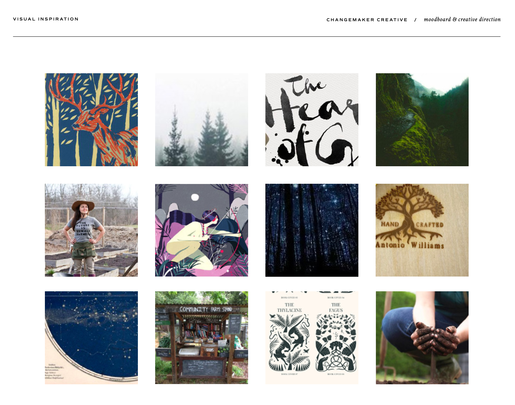 moodboard Inspiration moodboard for branding project
