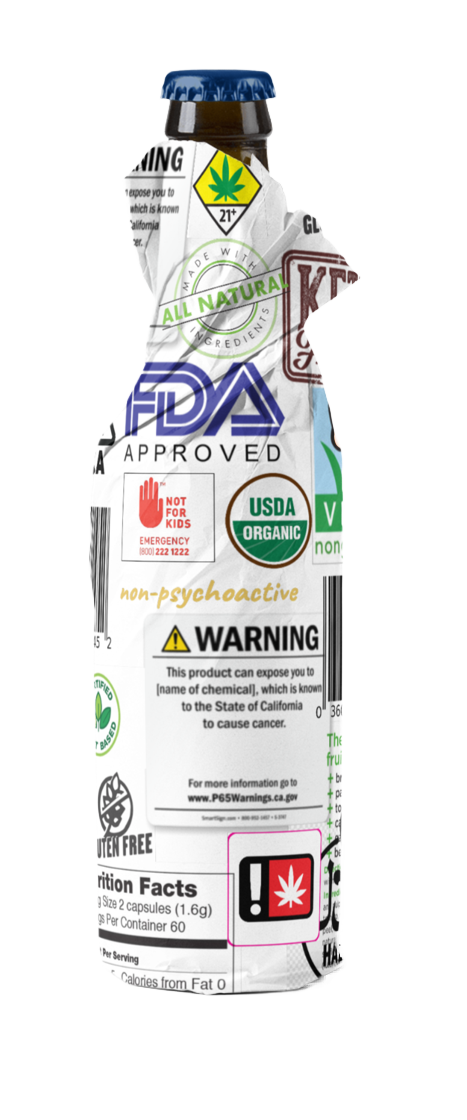 Warnings labels for cannabis and CBD packaging